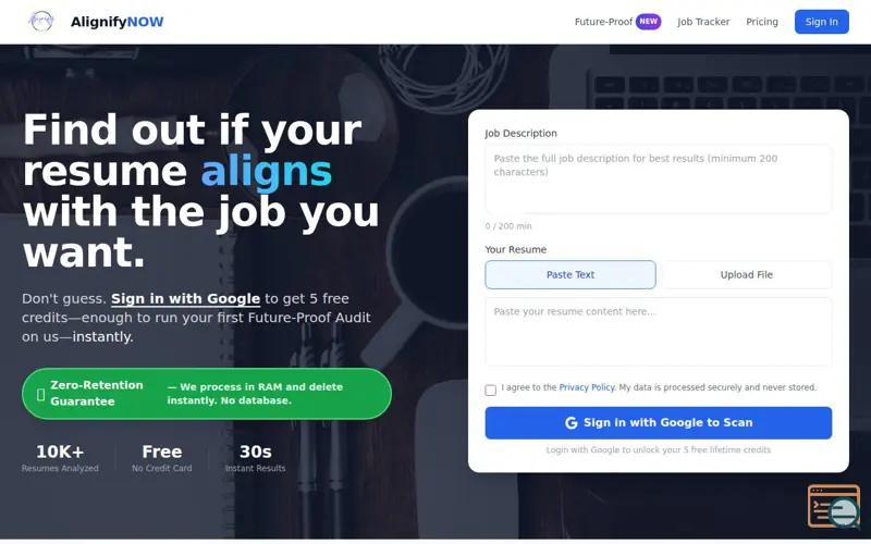 Screenshot of AlignifyNOW