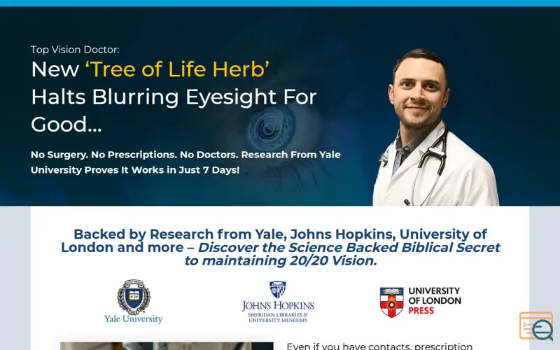 Screenshot of iGenics-Natural Vision & Eye Health