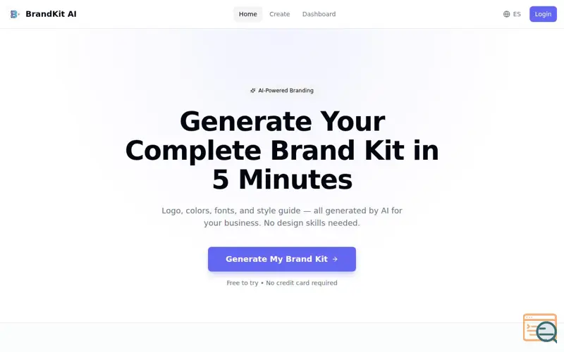 Screenshot of BrandKit AI