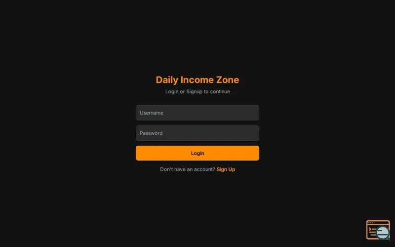 Screenshot of Daily Income Zone