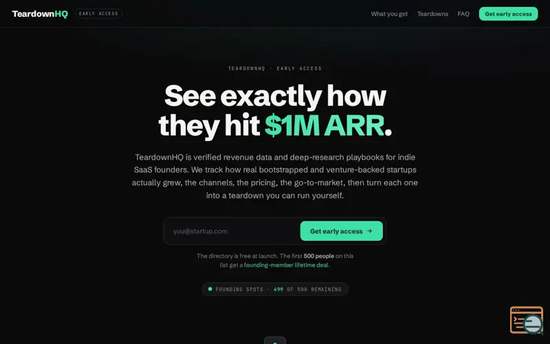 Screenshot of Teardownhq