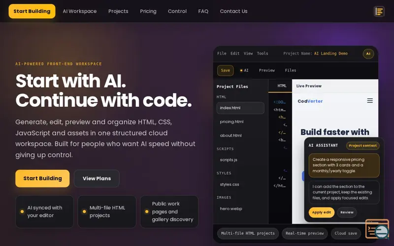 Screenshot of CodVerter