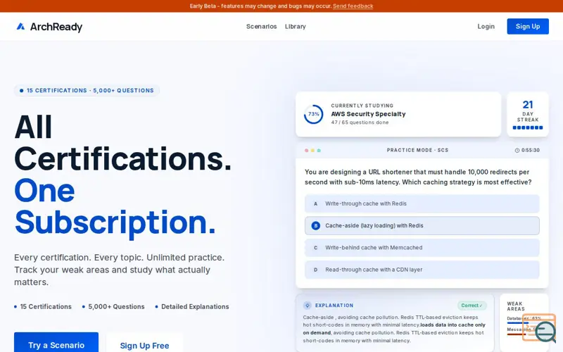 Screenshot of ArchReady