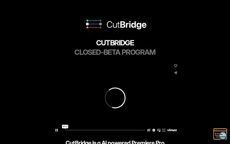 Screenshot of CutBridge Beta Waitlist