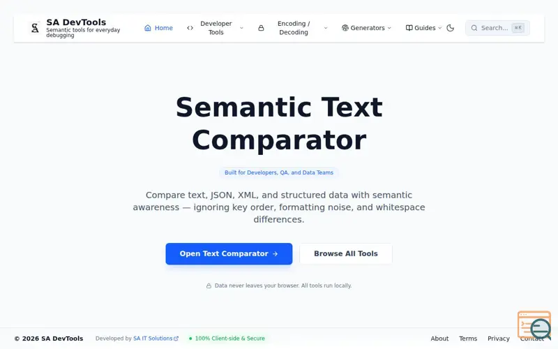 Screenshot of SA DevTools