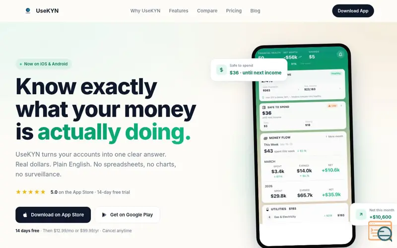 Screenshot of UseKYN