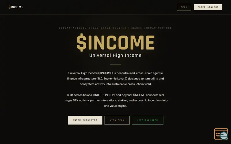 Screenshot of $INCOME