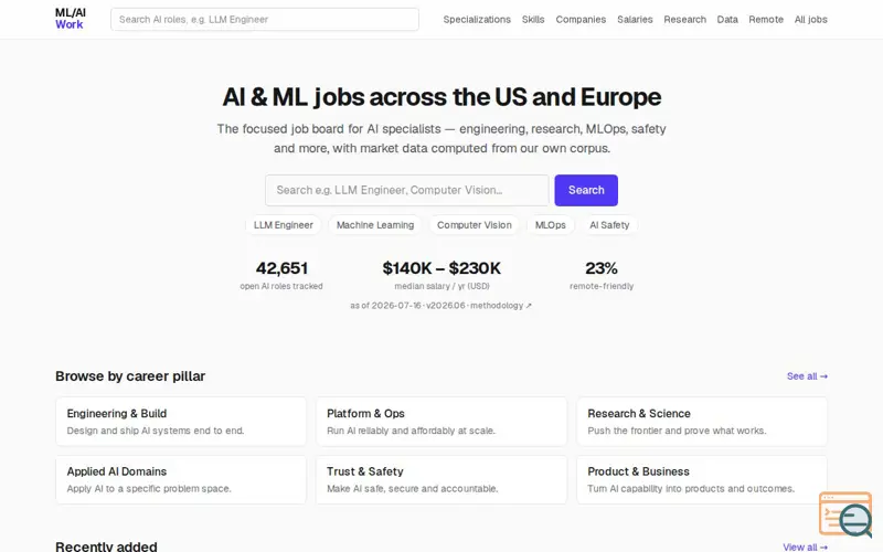 Screenshot of ML/AI Work