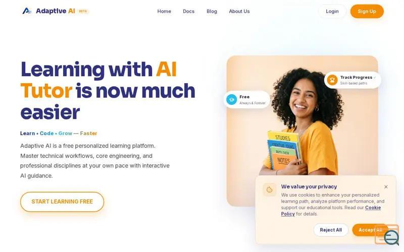 Screenshot of Adaptive AI