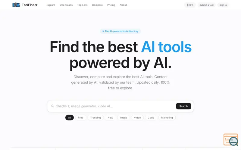 Screenshot of IAToolFinder