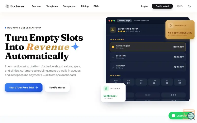 Screenshot of Bookwae