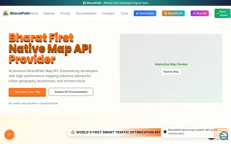 Screenshot of BharatPath