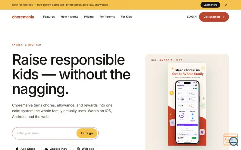 Screenshot of ChoreMania