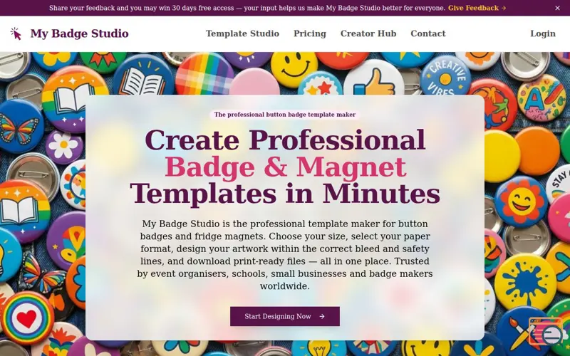 Screenshot of My Badge Studio
