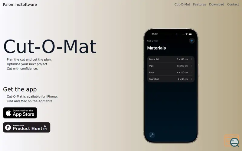 Screenshot of Cut-O-Mat