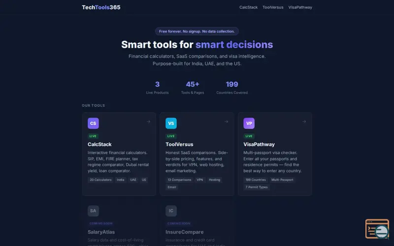 Screenshot of TechTools365