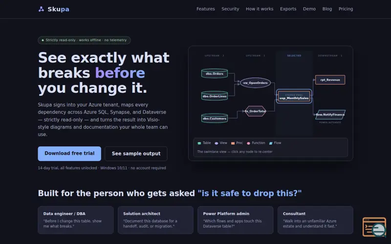 Screenshot of Skupa