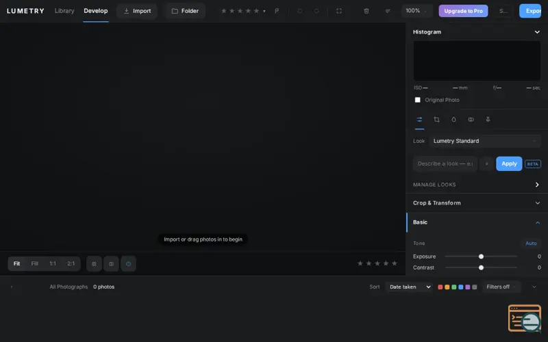 Screenshot of Lumetry