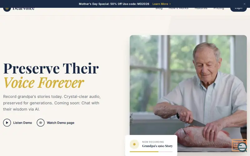 Screenshot of DearVoice