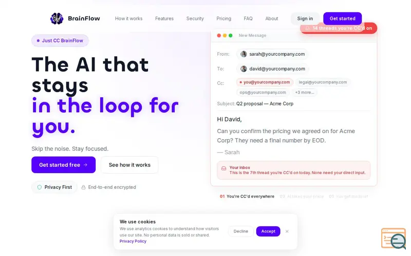 Screenshot of BrainFlow AI