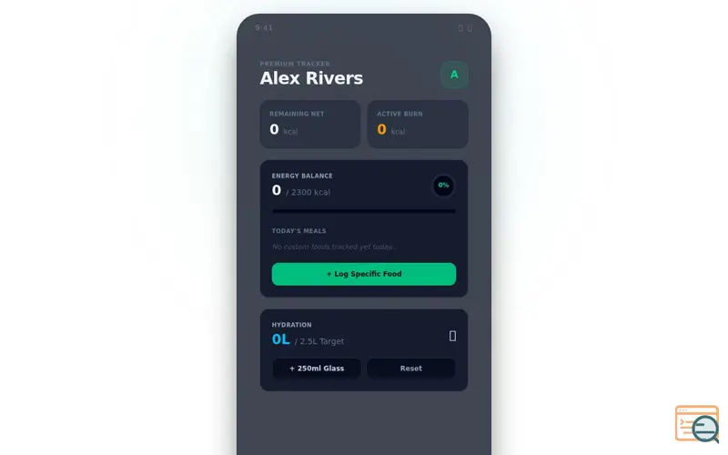 Screenshot of FitTrack Pro