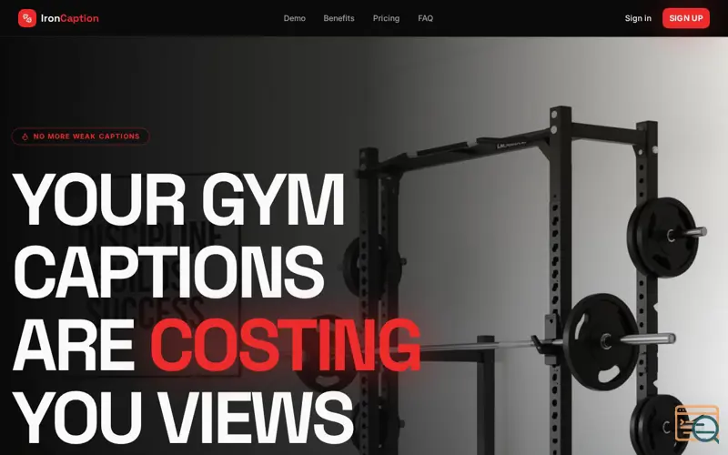 Screenshot of Iron Caption — Gym Captions in Seconds