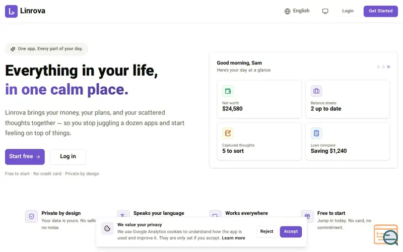 Screenshot of Linrova