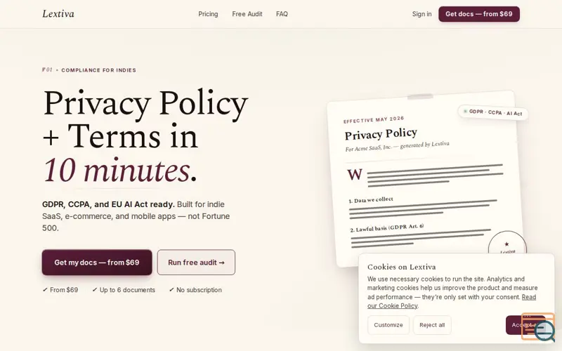 Screenshot of Lextiva