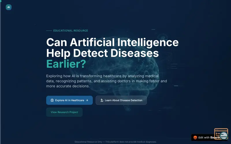 Screenshot of Transforming Modern Healthcare with AI