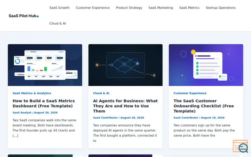 Screenshot of Saas Pilot Hub