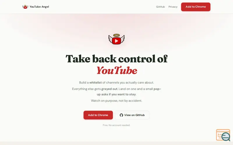 Screenshot of Youtubeangel