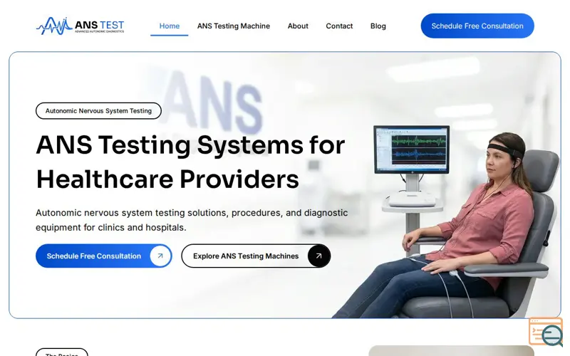 Screenshot of ANS Test