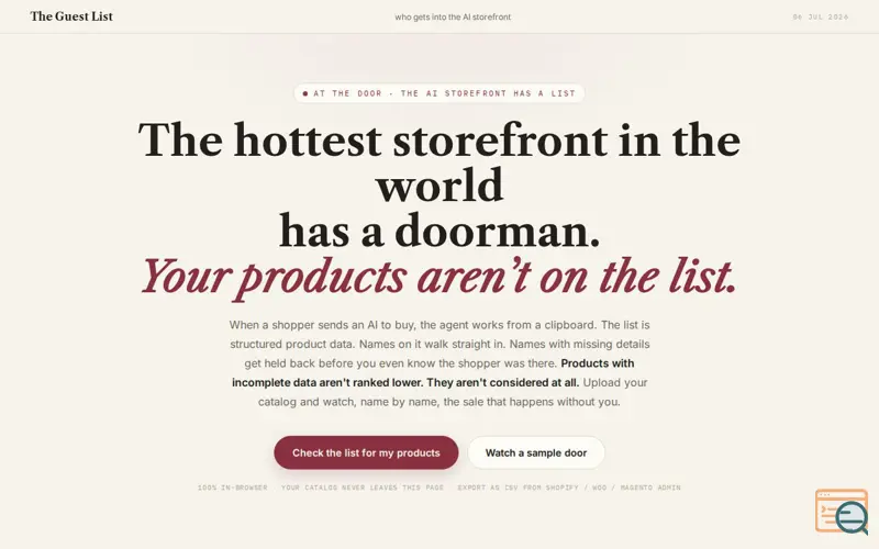 Screenshot of Catalogdoorman