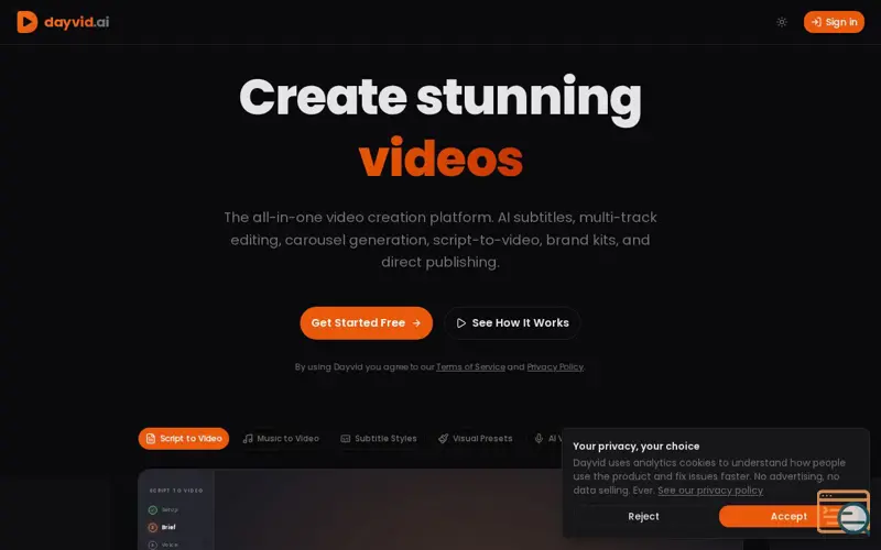 Screenshot of Dayvid