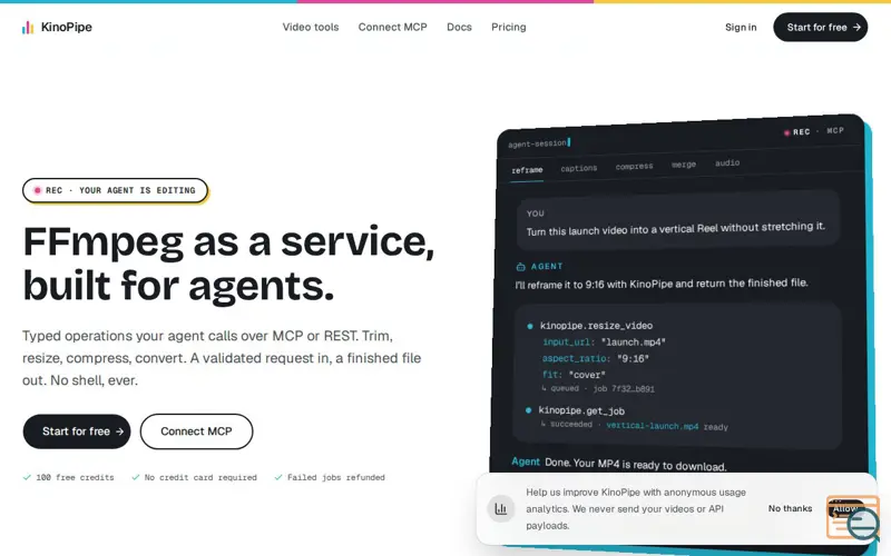 Screenshot of KinoPipe