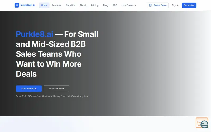Screenshot of Stop searching. Start selling.