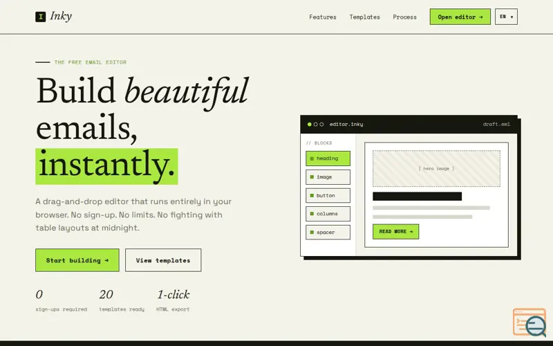 Screenshot of Inky