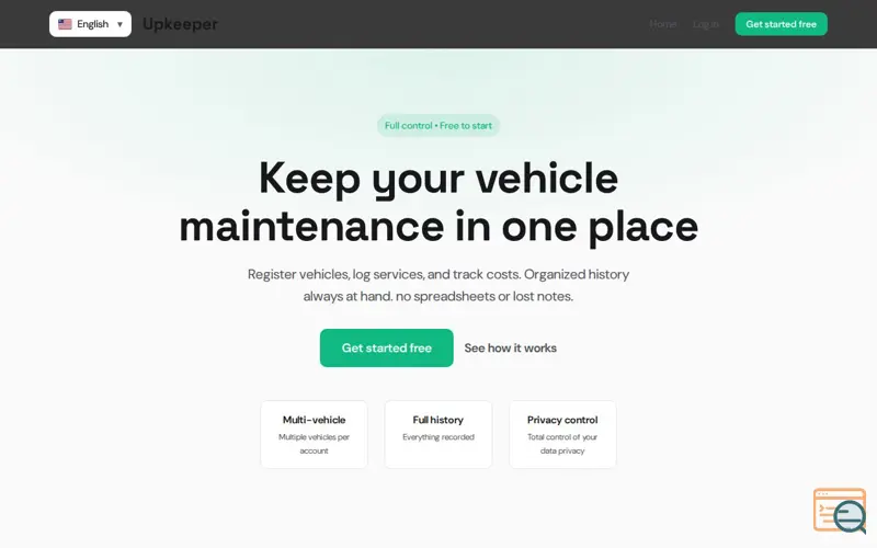 Screenshot of Upkeeper