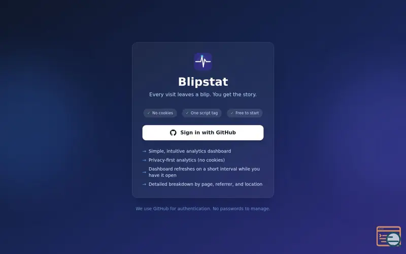 Screenshot of Blipstat 