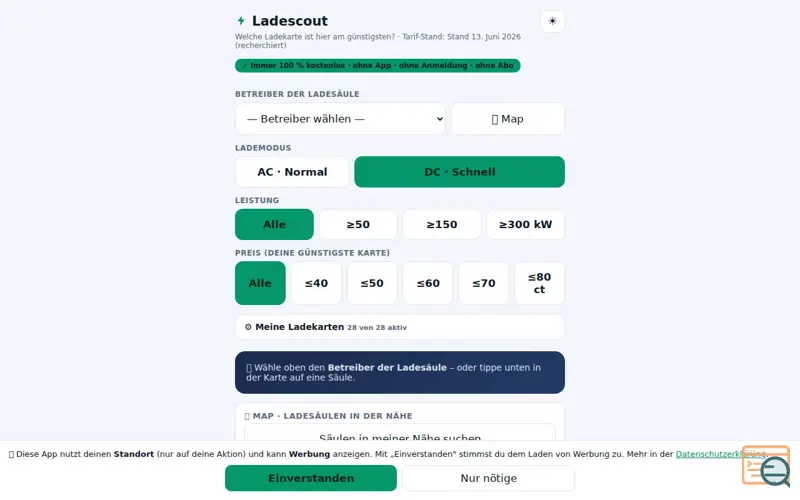 Screenshot of Ladescout