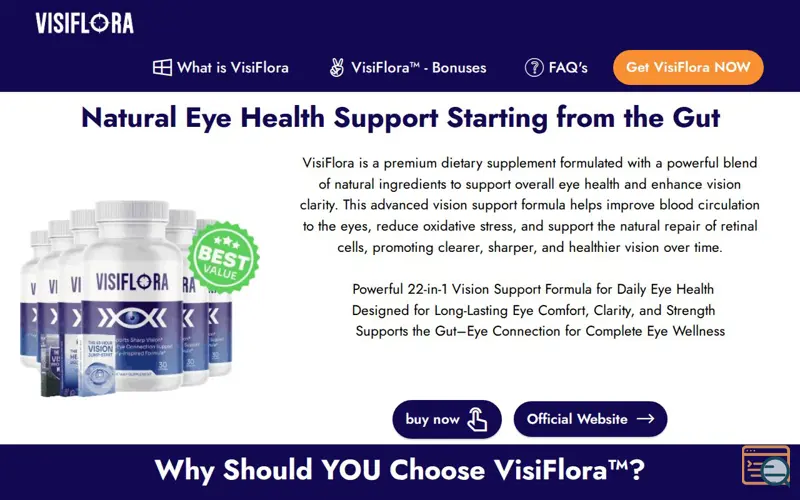 Screenshot of VisiFlora®, a launch using Mobirise