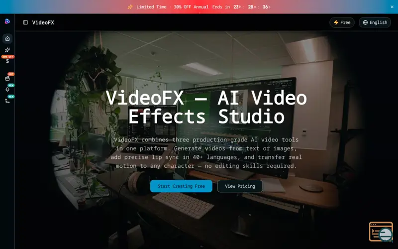 Screenshot of VideoFX