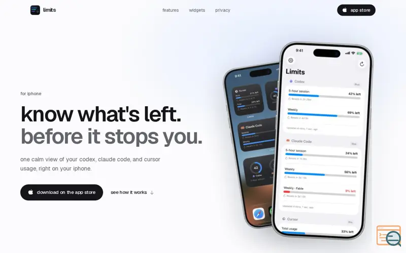 Screenshot of Getlimits