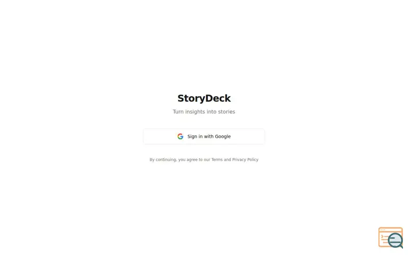 Screenshot of StoryDeck — Turn insights into stories