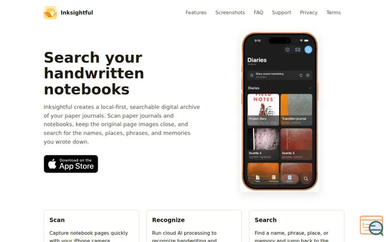 Screenshot of Inksightful