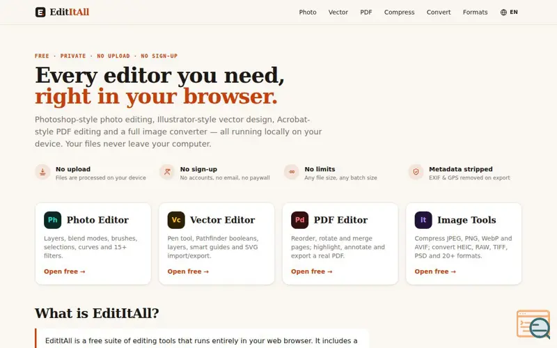 Screenshot of EditItAll