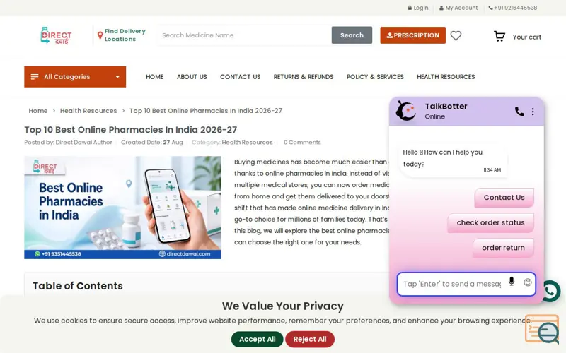 Screenshot of Direct Dawai