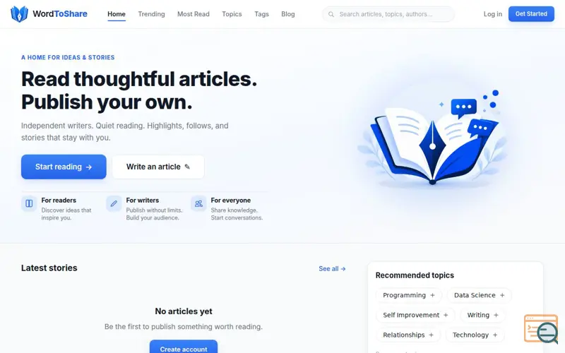 Screenshot of Word to Share