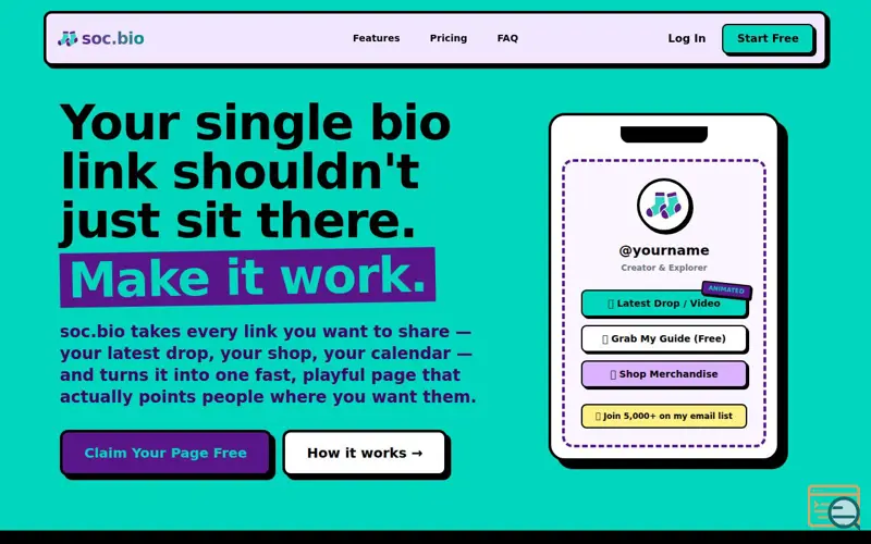 Screenshot of soc.bio