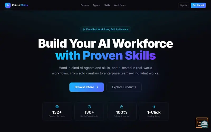 Screenshot of PrimeSkills